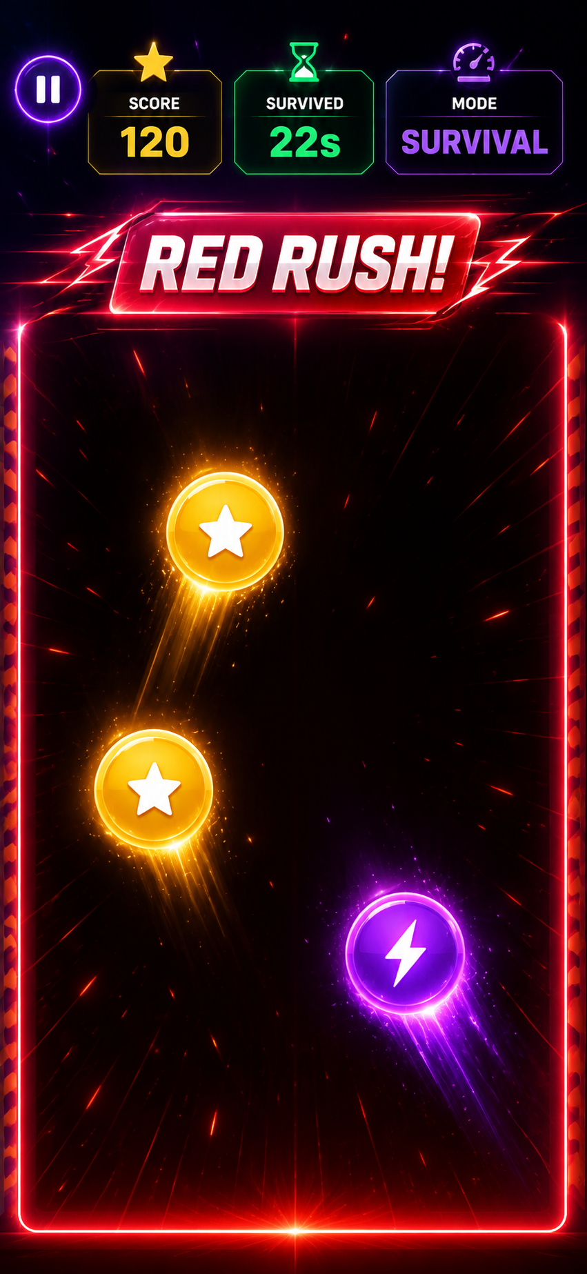 Red Rush event with pulsing warning border